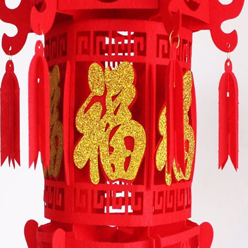 過年春節節日新款燈籠福字掛飾龍燈無紡布防水裝飾燈籠室內用品