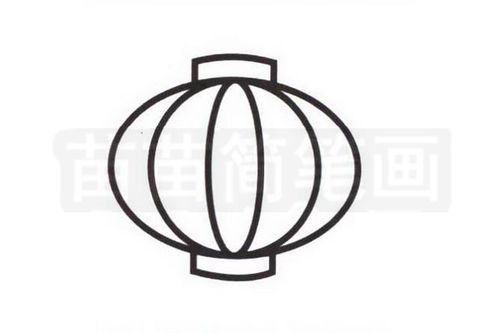 燈籠簡(jiǎn)筆畫(huà)步驟分解彩色教程