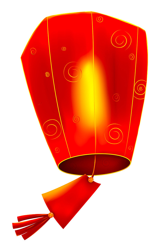 原創(chuàng)大紅心愿燈籠孔明燈