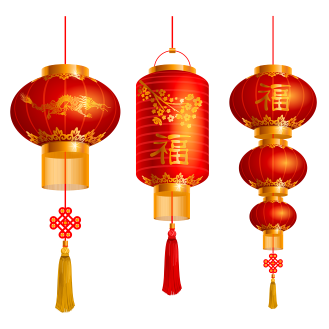 年貨節(jié)新年春節(jié)燈籠免摳png透明素材